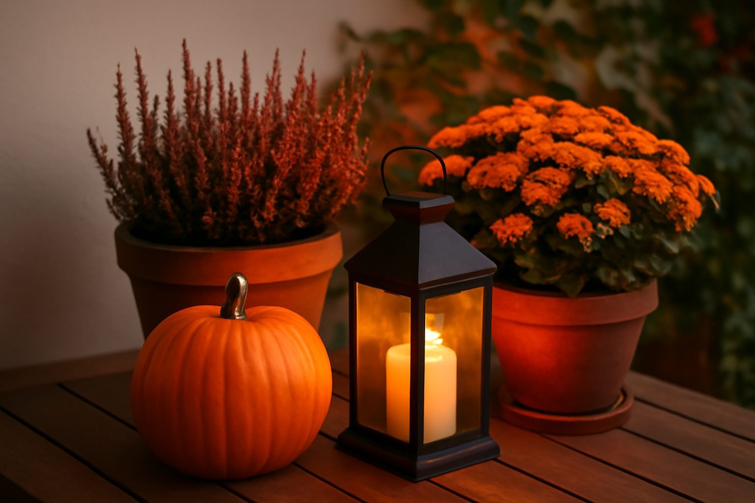Herbstdeko basteln für die Terrasse ohne Vorkenntnisse
